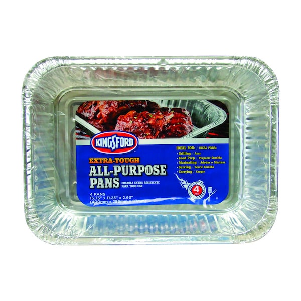 Kingsford Kingsford Aluminum Grilling Pan 15.75 in. L X 11.25 in. W 4 pk BBP0489TB - main